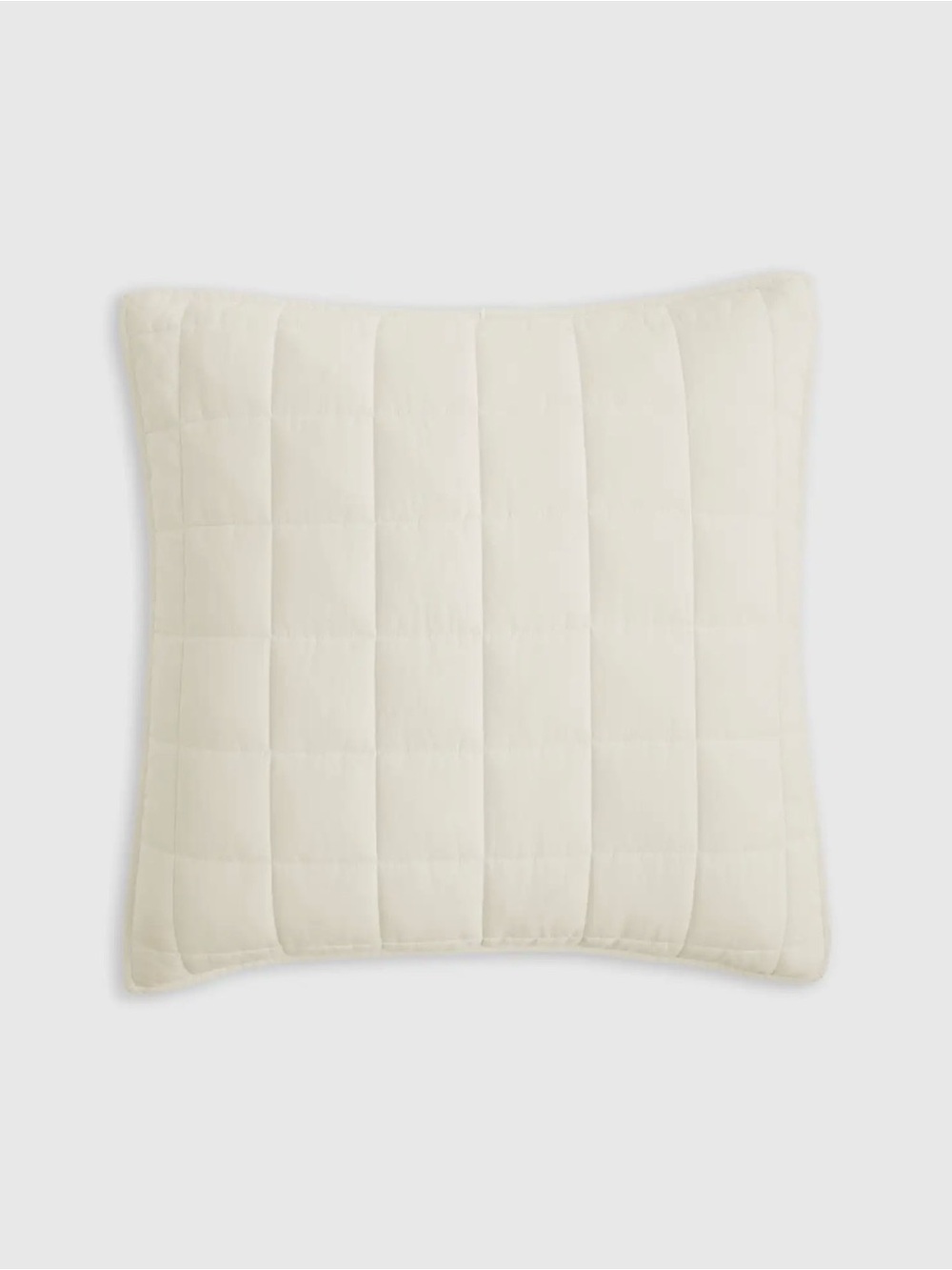 Quince Quilted Euro Pillow Sham in Ivory